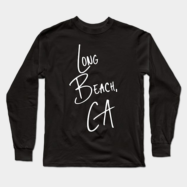 Long Beach California Long Sleeve T-Shirt by helloshirts